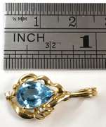 Pear Shaped Blue Topaz Pendant