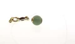Green Jade on Clear Cord Necklace