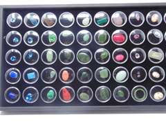 Tray of 50 Colored Stones