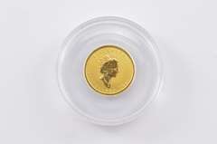 2001 Canada 10 Dollars 1/4 Oz Gold Maple Leaf Hologram Coin Box & COA