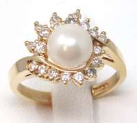 Favorite 7.25mm Pearl and Diamond Halo Ring