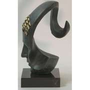 Integrated a Face Bronze Sculpture