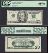 $20=1996=FRN=Fr-2083-G=CUTTING ERROR=PCGS GEM NEW 65 PPQ