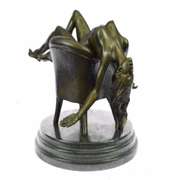 Details about 2 Pcs Handcrafted Sexy Nude Woman on Sofa Chair Bronze Sculpture Statue Figurine