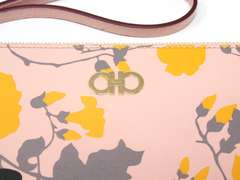Slavatore Ferragamo Floral Leather Wristlet