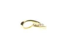 14K Yellow Gold 0.20 Ctw Diamond Wave Loop Design Pendant