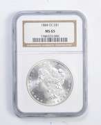 MS65 1884-CC Morgan Silver Dollar - Graded NGC