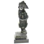 Silence Bronze Sculpture on Marble Base Figurine