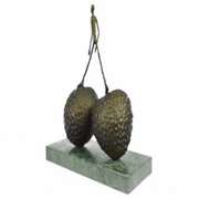 Strawberry and Walking Man Bronze Sculpture