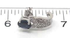 Beautiful Sapphire and Diamond Milgrain Earrings