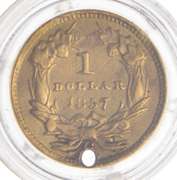 1857-C Indian Princess Head Gold Dollar - Holed