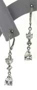 Sterling Silver Teardrop CZ Earrings