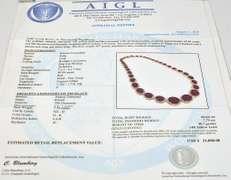 Ruby & Diamond Necklace in 14K Yellow Gold