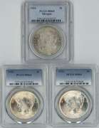 Near Gem BU 1921, 1922 & 1923 Silver Dollars. PCGS MS64