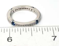 Sterling Silver Blue and White CZ Eternity Ring
