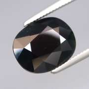 Bold unheated 3.34ct blue black oval cut Sapphire