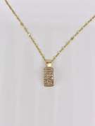 14kt Solid Gold Diamond Pendant