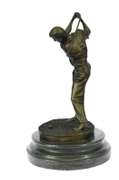 Male Golfer Golf Sport Bronze Sculpture