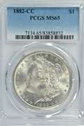 Super Gem BU 1882-CC Morgan Silver Dollar. PCGS MS65