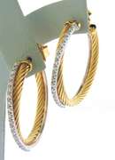 David Yurman Crossover Hoop Earrings