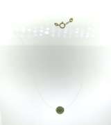 Green Jade on Clear Cord Necklace