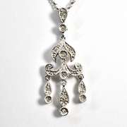 Lively Diamond Necklace in 14K White Gold