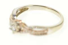 14K White Gold 0.60 Ctw Diamond Halo Criss Cross Engagement Ring