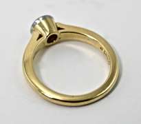 Simple and Lovely 18K and Platinum  1/3 Carat Diamond Ring