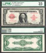 $1 1923 Legal Tender Large Size Error Gutter Fold PMG Very Fine 25