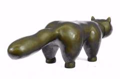Cat Feline Bronze Sculpture