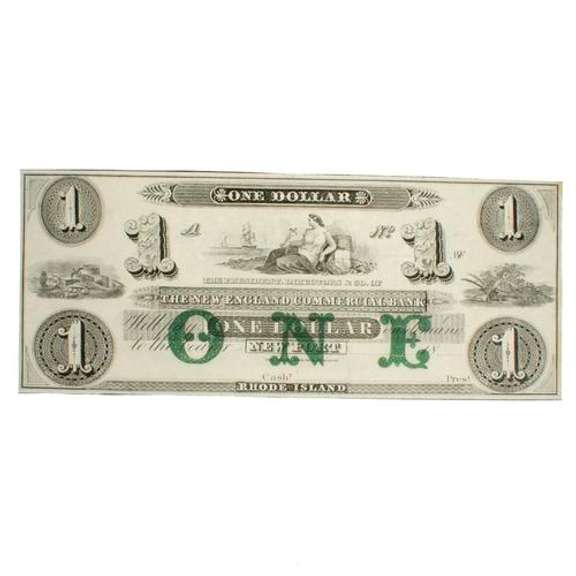 $1 New England Commercial Bank Note