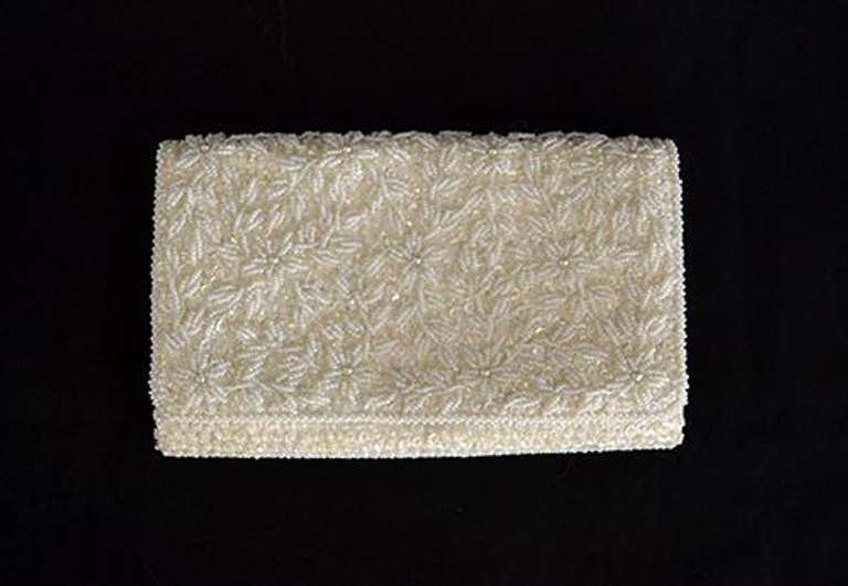 Vintage Beaded Envelope Clutch Handmade in Hong Kong