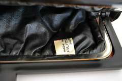 Vintage Italian Suede Clutch Purse with Bakelite Frame