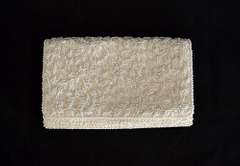 Vintage Beaded Envelope Clutch Handmade in Hong Kong