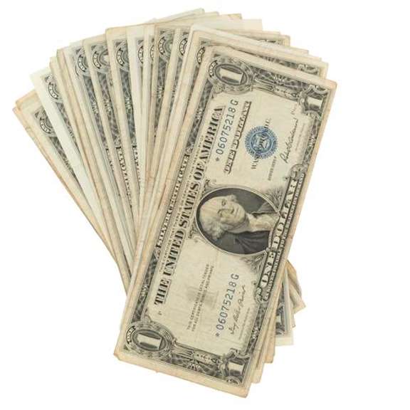 30 $ 1 1935 and 1957 Various Star Silver Certificates