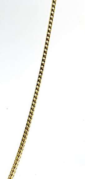 Elegant Yellow Gold Square Wheat Chain Necklace