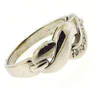 Fantastic 14kt White Gold Twisted Diamond Ring