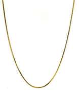Elegant Yellow Gold Square Wheat Chain Necklace