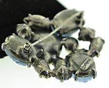 Sterling Silver Schiapareli Icy Blue Pin