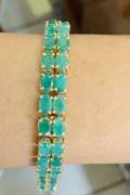 33.0 Carat Emerald Bracelet in 14kt Gold