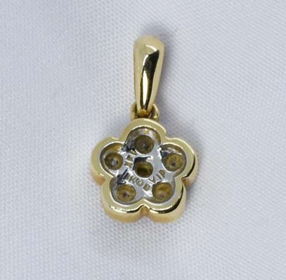 Dainty 5 Diamond Pendant in 14K