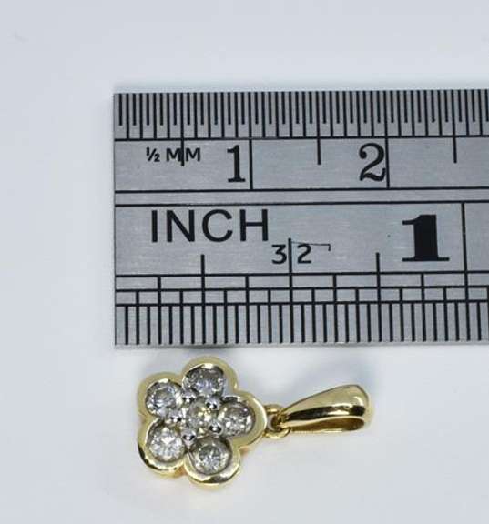 Dainty 5 Diamond Pendant in 14K