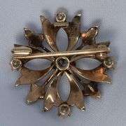 Antique 10K and Enamel Pin w/ Diamond and Pearls