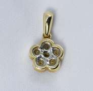 Dainty 5 Diamond Pendant in 14K