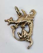 Cute Angry Dragon Pendant in 10K