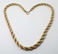 Fashionable Tapered Wrapped 14K Rope Necklace