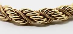 Fashionable Tapered Wrapped 14K Rope Necklace