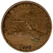 1858 Large Letters Flying Eagle Cent