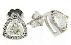 Exciting 14kt WG Diamond Halo Earrings