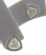 Exciting 14kt WG Diamond Halo Earrings